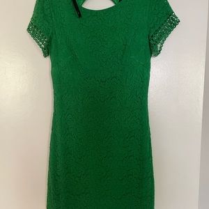 Green lace dress